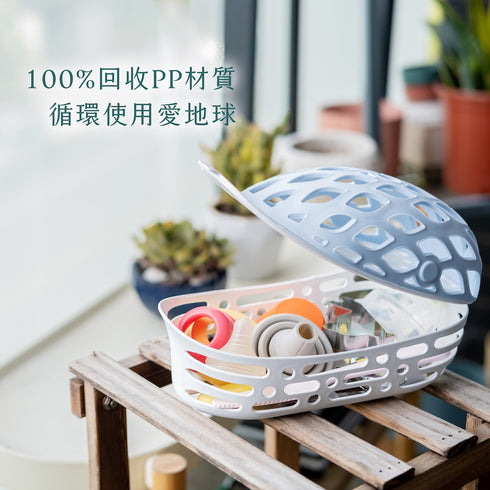 DEEPURE淨森林 鯨魚小物籃 (寂靜藍/輕柔粉) 洗碗機專用配件