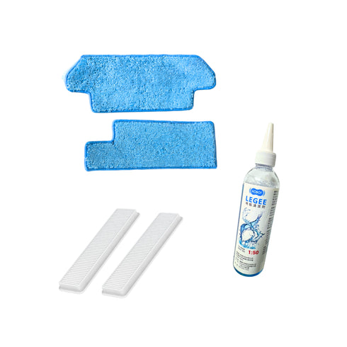 HOBOT 雷姬7掃拖機器人 一季原廠耗材組(清潔布、高效能濾網、清潔劑)