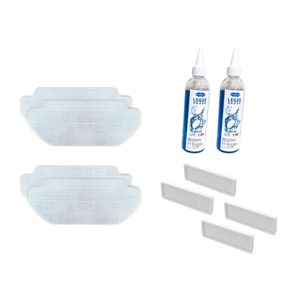 HOBOT 雷姬D7掃拖機器人 半年原廠耗材組(清潔布、高效能濾網、清潔劑各2組)