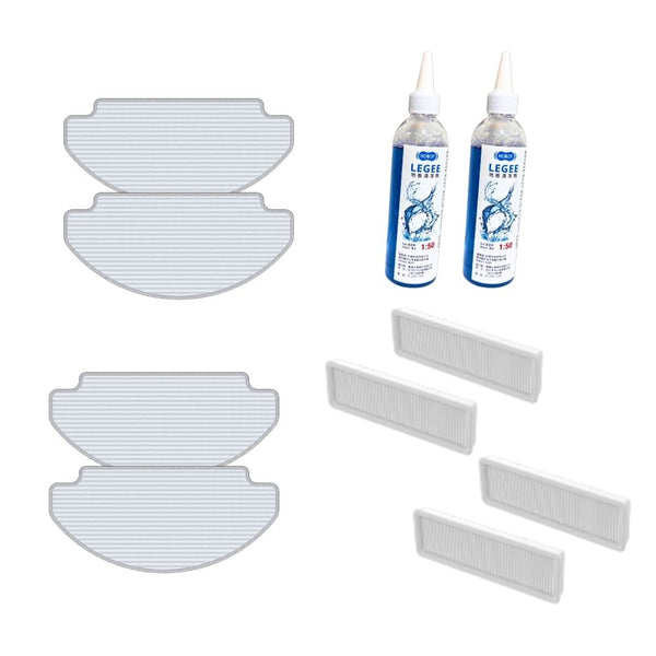 HOBOT 雷姬 Q10 / Q10 PRO 掃拖機器人 半年原廠耗材組(清潔布、高效能濾網、清潔劑各2組) (副本)