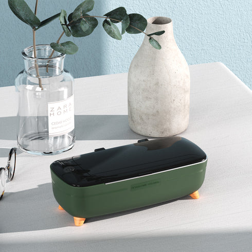 Ultrasonic 復古木腳二檔調節超聲波清洗機 GZ-CS01 (綠/白)