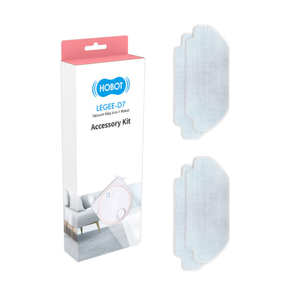 HOBOT 雷姬掃拖地機器人 D7系列 清潔布配件盒(共4片)