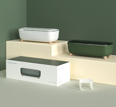 Ultrasonic 復古木腳二檔調節超聲波清洗機 GZ-CS01 (綠/白)