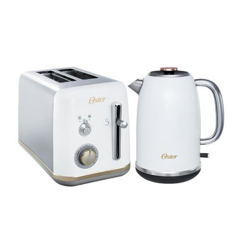 美國Oster 舊金山都會經典厚片烤麵包機、快煮壺-黑/白