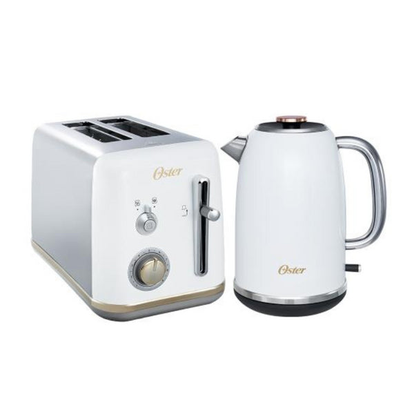 美國Oster 舊金山都會經典厚片烤麵包機、快煮壺-黑/白