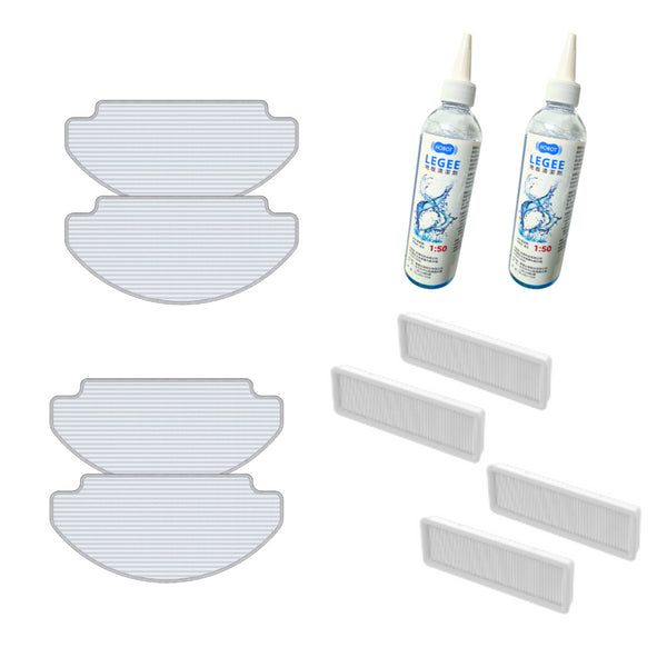 HOBOT 雷姬 Q10 / Q10 PRO 掃拖機器人 半年原廠耗材組(清潔布、高效能濾網、清潔劑各2組) (副本)