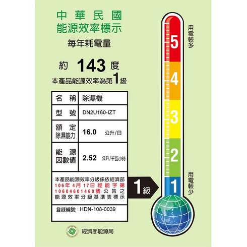 韓國Winix 清淨除濕機ND(16L耀金) DN2U160-IZT|除濕21坪、清淨6坪