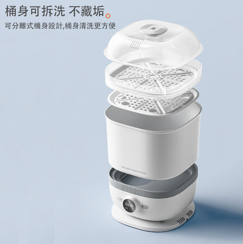 Snow Bear小白熊 智善4Plus消毒烘乾蒸食鍋 HL-2016(可烘乾/蒸氣式/按鍵操控)