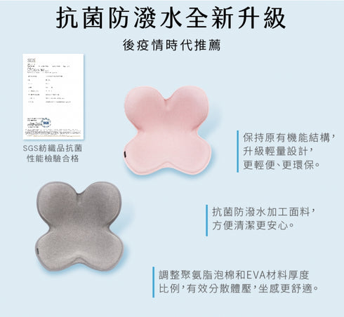 日本Style Standard II 美姿調整椅 抗菌防潑水款(灰/粉)