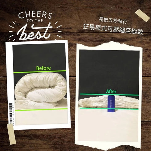 MasVidia 全自動智慧迷你真空魔術壓 專利設計 送壓縮袋2入