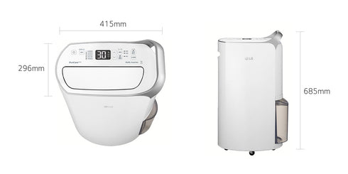 LG樂金 PuriCare™ WiFi 17公升變頻除濕機-晶鑽銀 MD171QSK3 附Y字、烘鞋配件