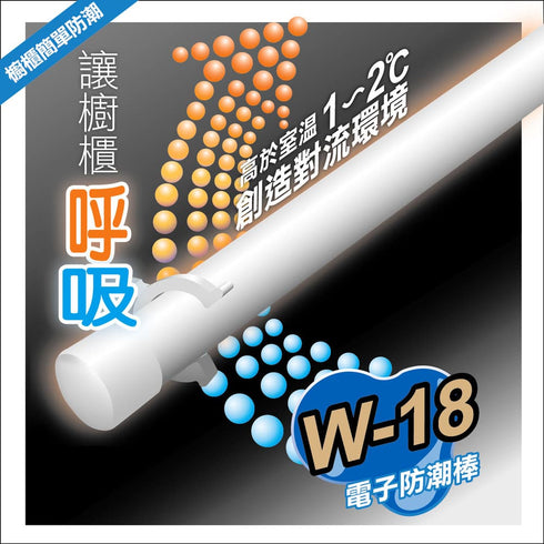收藏家 18吋 居家櫥櫃電子防潮 除霉除濕棒 W-18